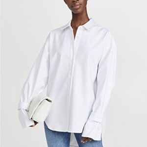 Good American Tabbed Poplin Shirt